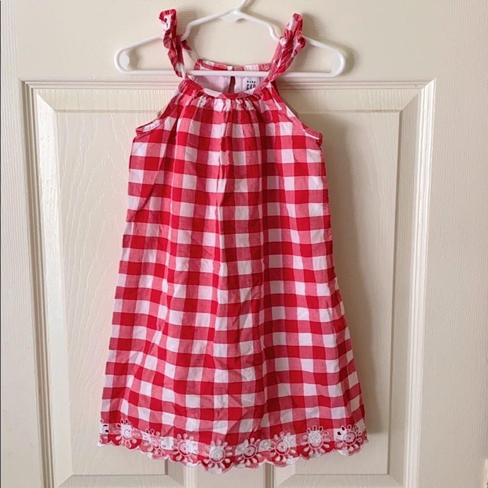 Gingham Print Tank Dress